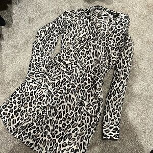 Theory animal print lightweight, lined dress